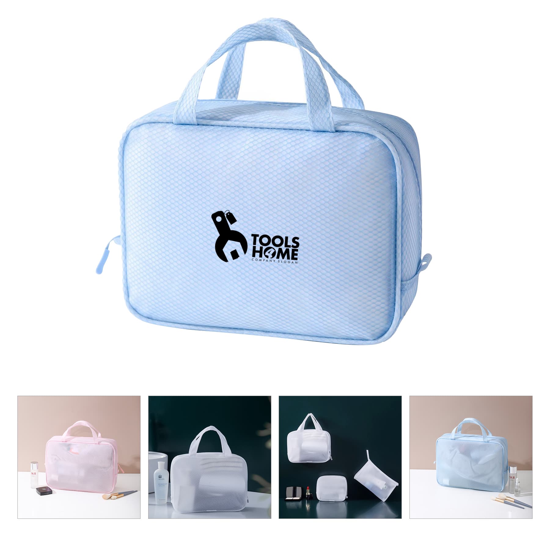 Fashion EVA Waterproof Mesh Makeup Bag