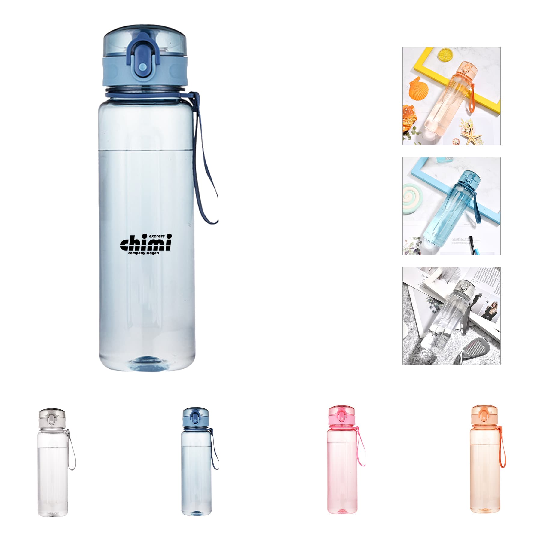 Leak Proof Flip Top Lid Sports Water Bottle