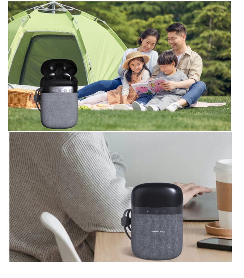 2 in 1 Bluetooth Speaker with Earbuds