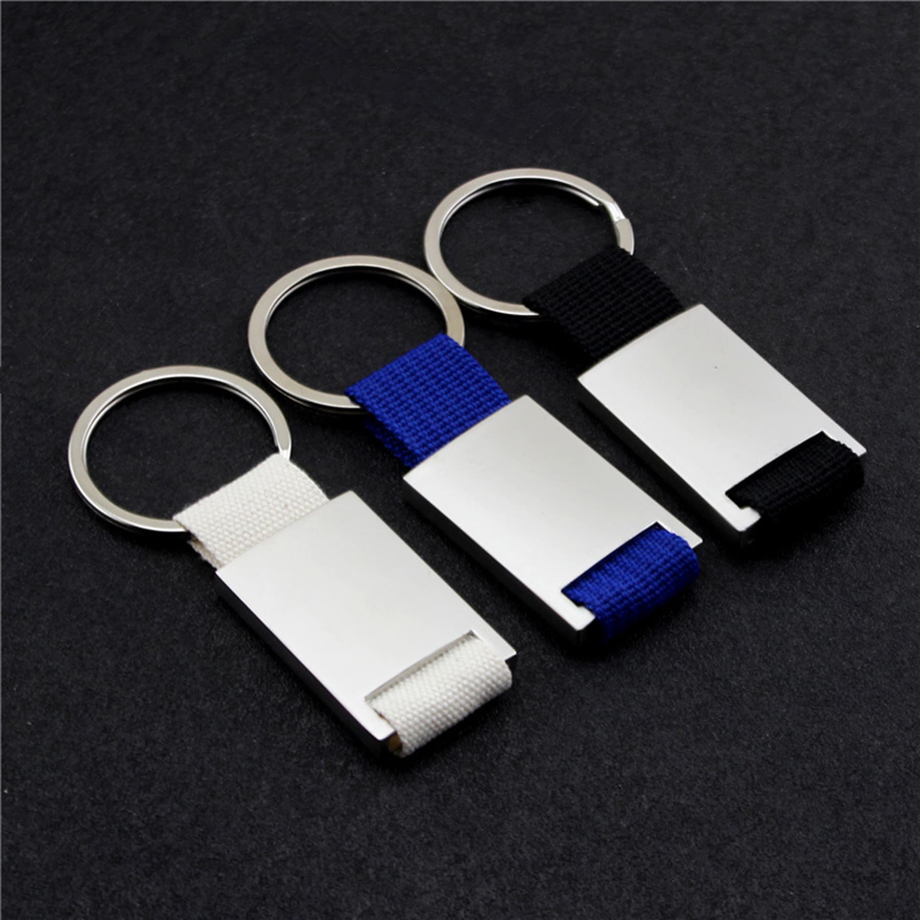 Metal Key Ring With Strap
