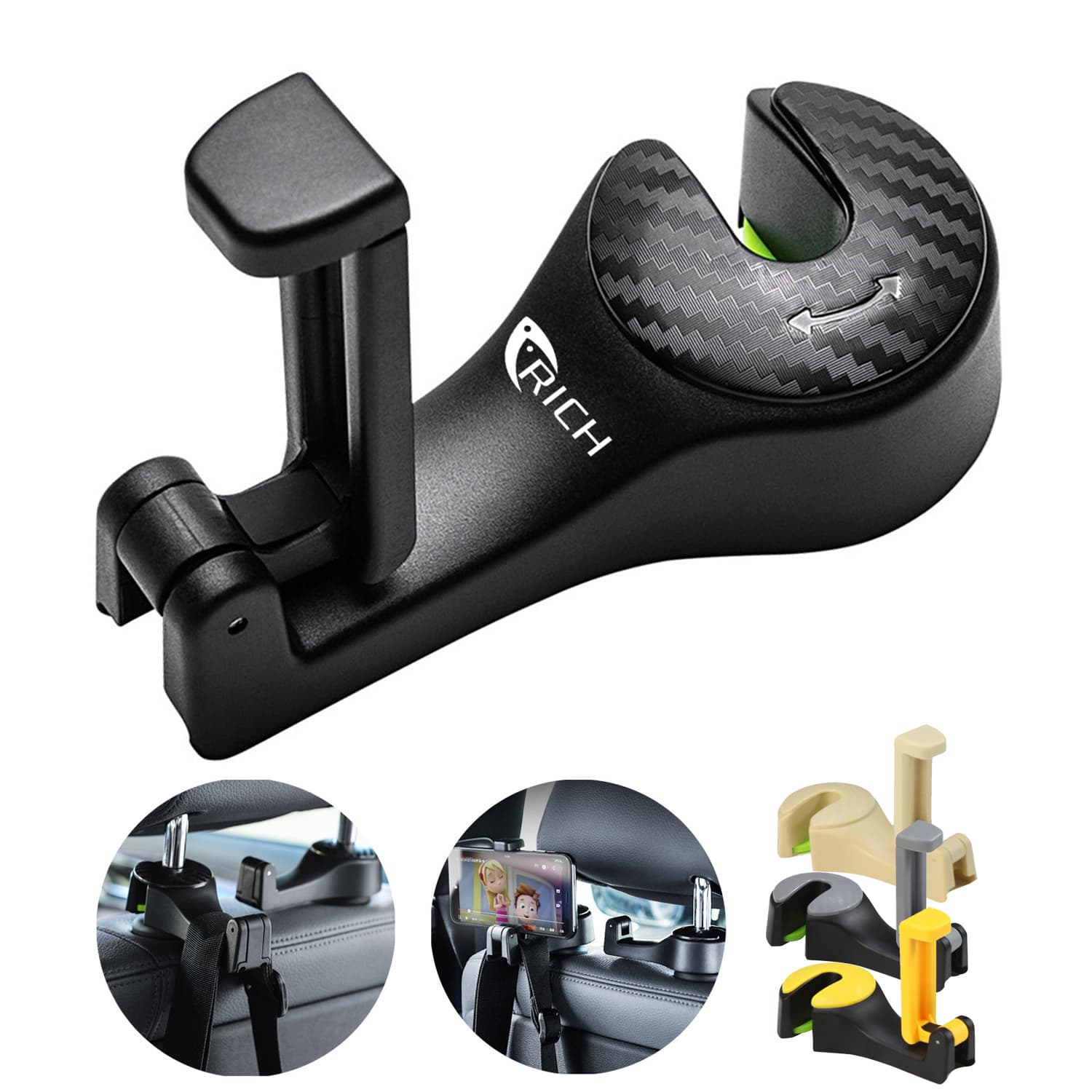 2 In 1 Car Seat Headrest Hook