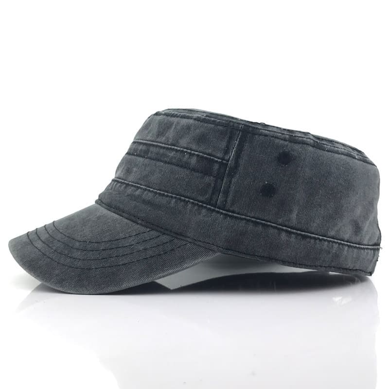 Washed Cotton Hat Distressed Cadet Cap Military Army Style