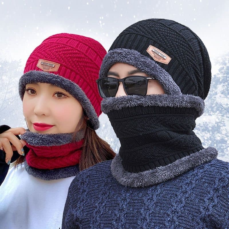 Warm Winter Beanie Hat & Scarf Set