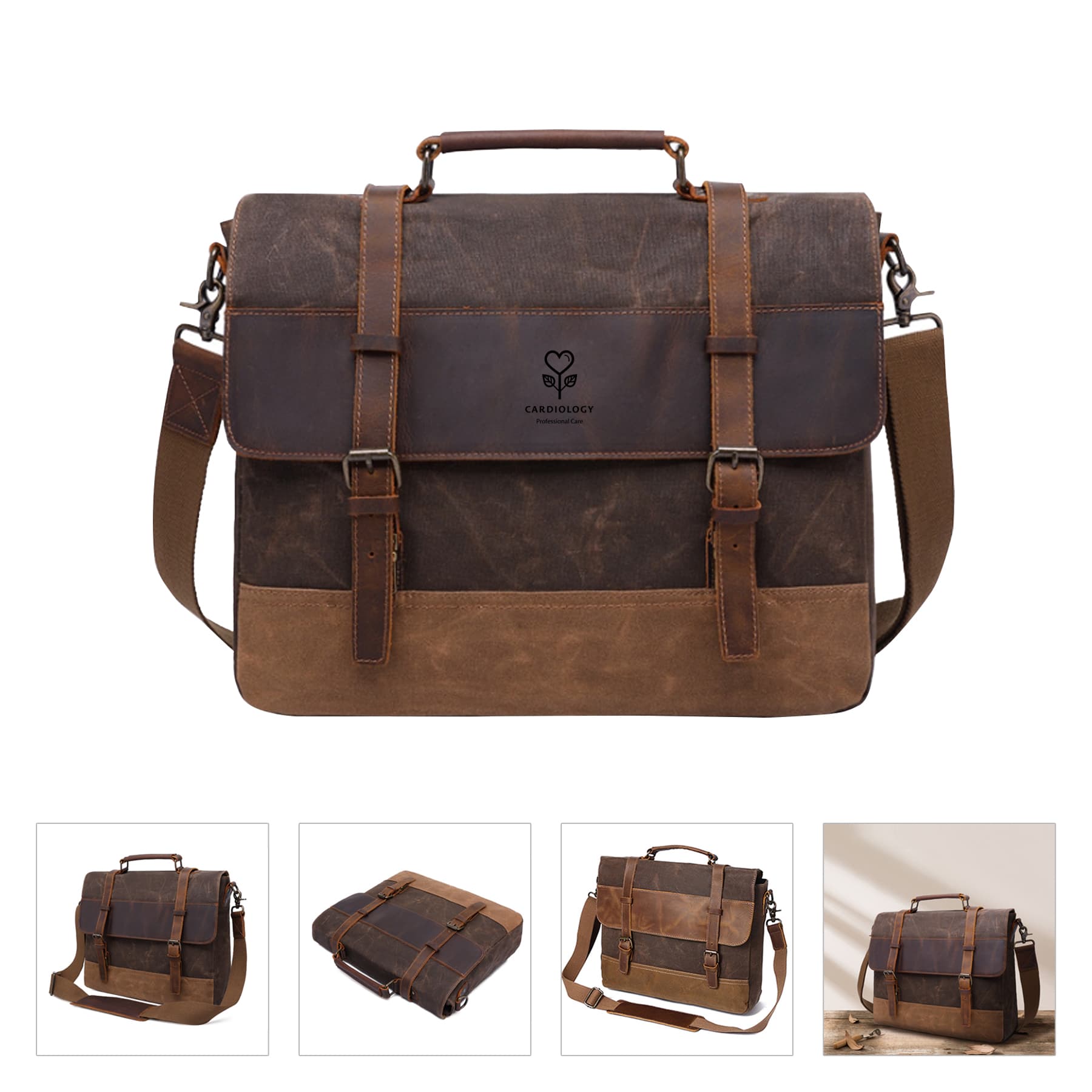 Canvas Leather Message Bag