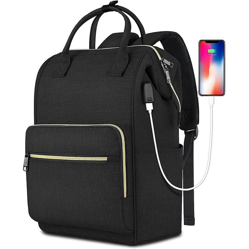 Laptop Backpack with USB Charging Port Carry on Bag for Work
