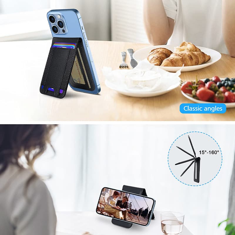 2-in-1 Magnetic Wallet Phone Stand