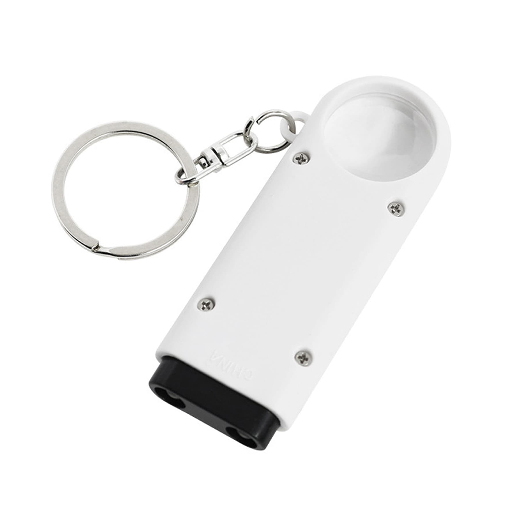 LED Flashlight Keyring with Magnifier