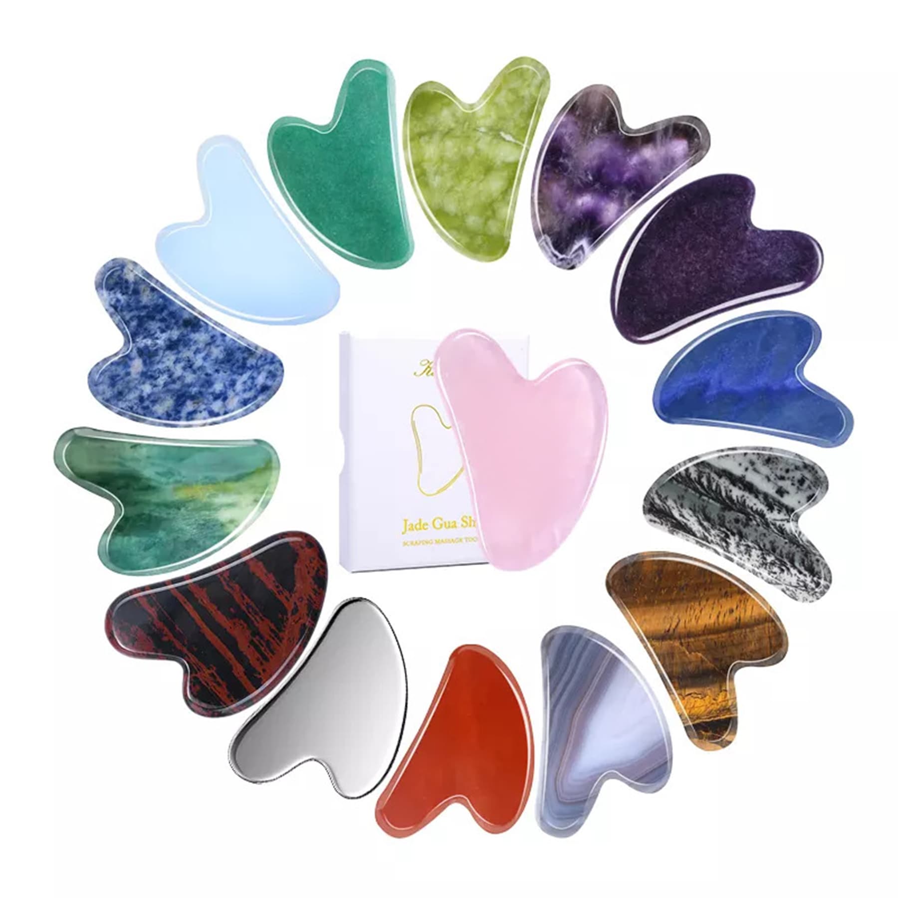 Customized high-quality jade gua sha facial tool