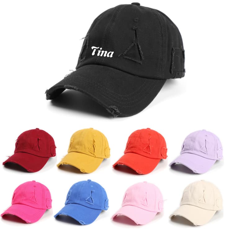 Unisex Washed Ripped cowboy hat Baseball Worker Cap