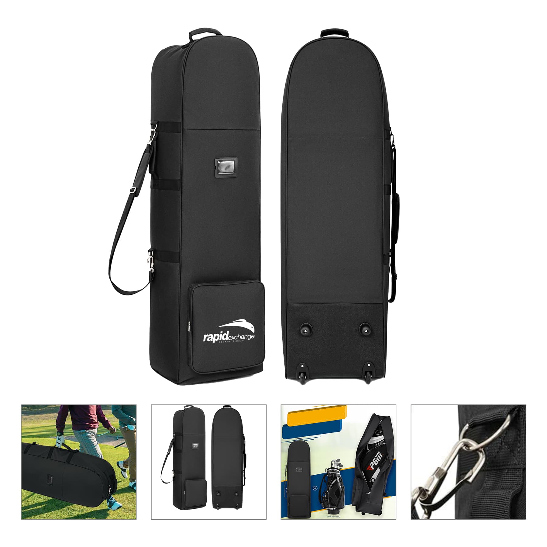 Outdoors Soft Waterproof Golf Travel Club Bag With Wheels