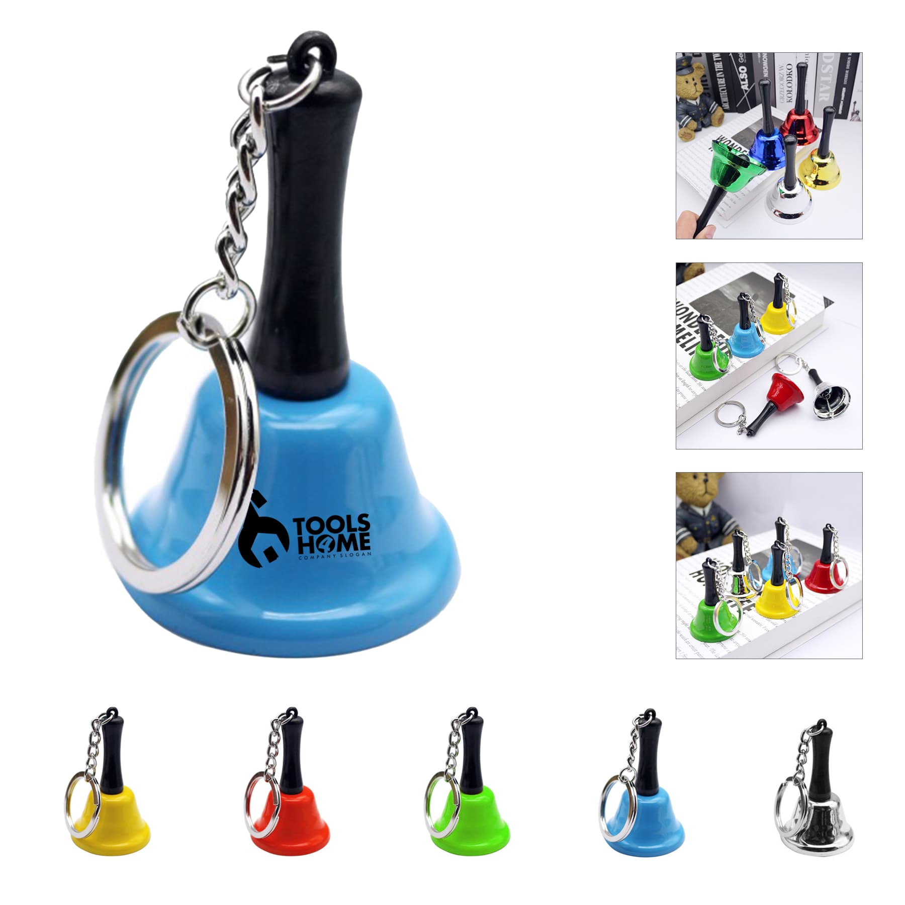 Call Bell Keychain Cowbell Key Holders