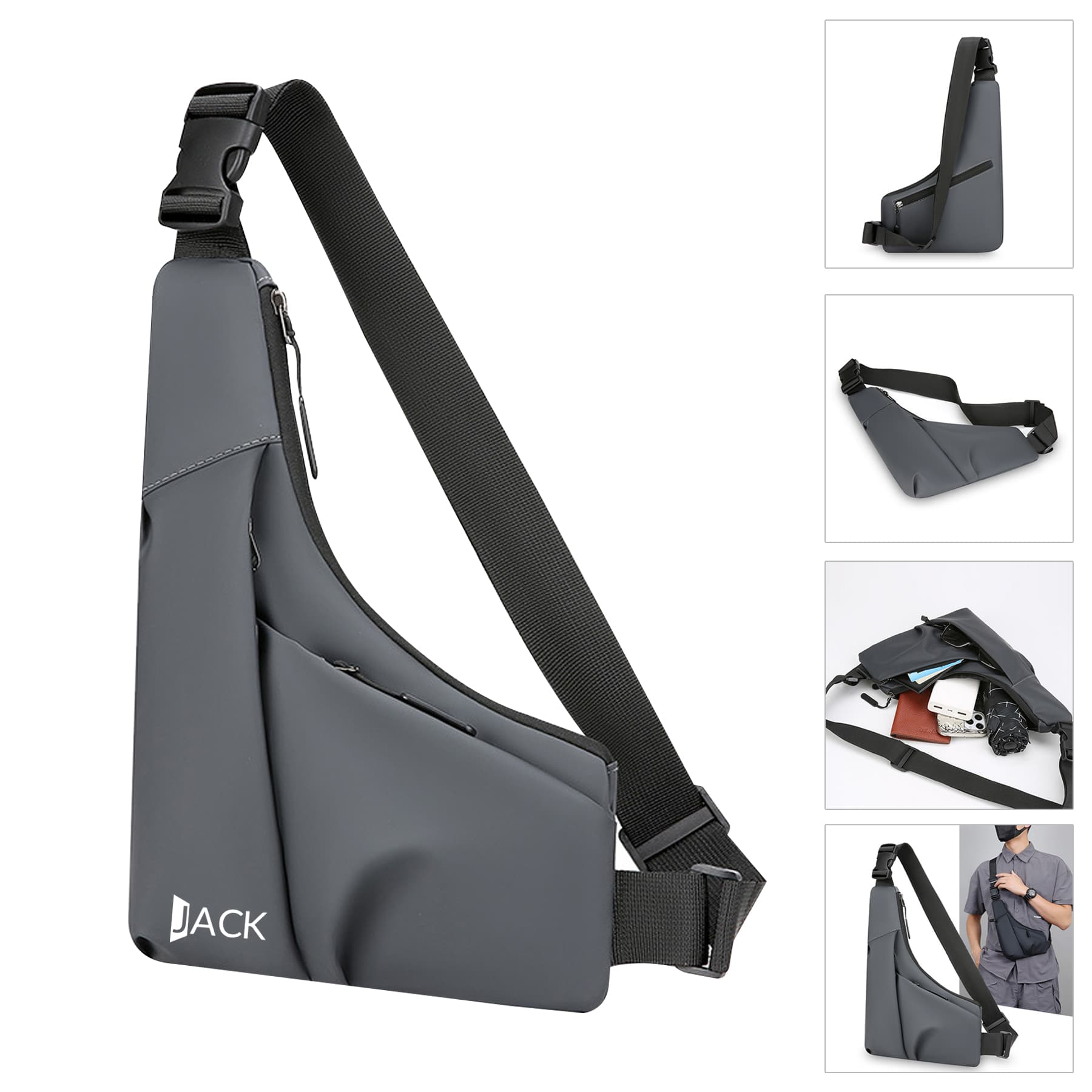 Lightweight Sling Crossbody Chest Bag Men Shoulder Backpack