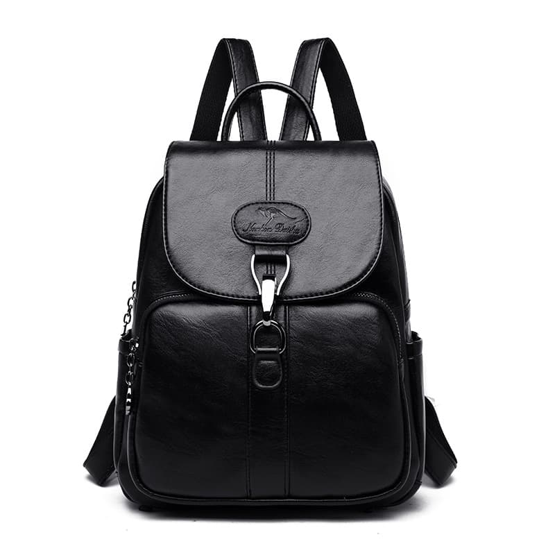 Large Capacity PU Leather Anti-theft Travel Backpack