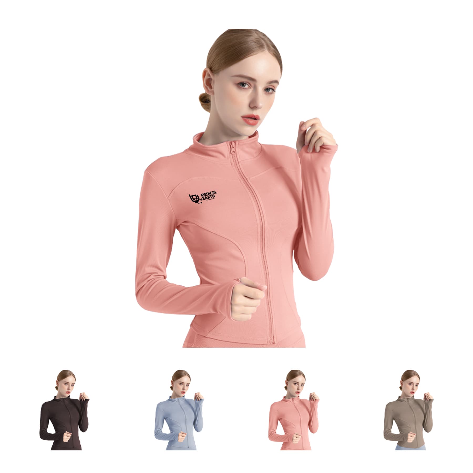 Women's Workout Jacket Slim Fit Long Sleeve Yoga Top