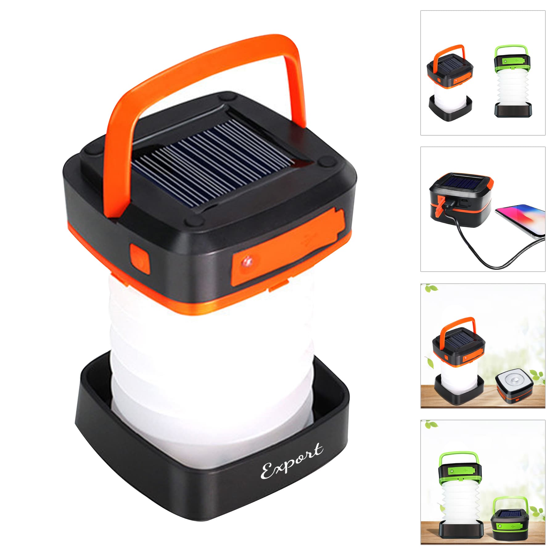 Collapsible LED Solar Lantern Rechargeable Emergency Light