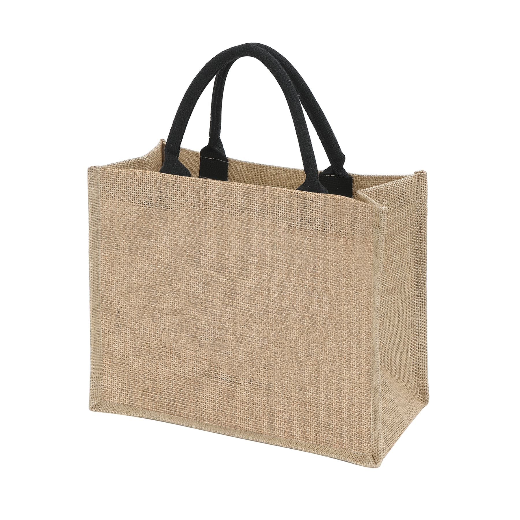 Jute Canvas Two Tune Tote Bag- Full Colored Imprint