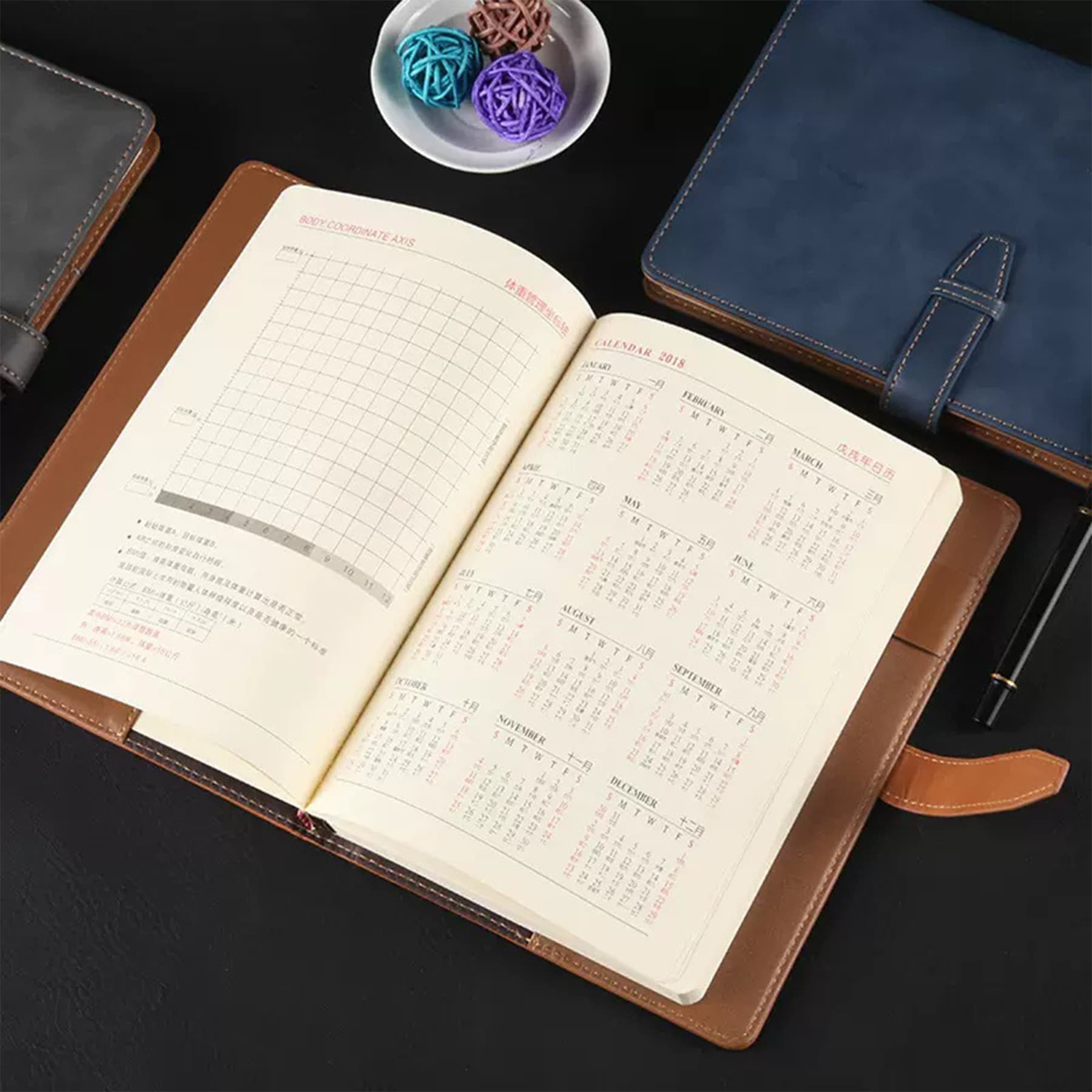 A5 Office Leather Buckle Notebook