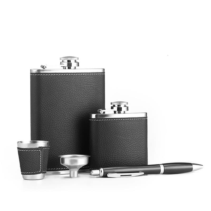 8oz Stainless Steel Wine Bottle Set