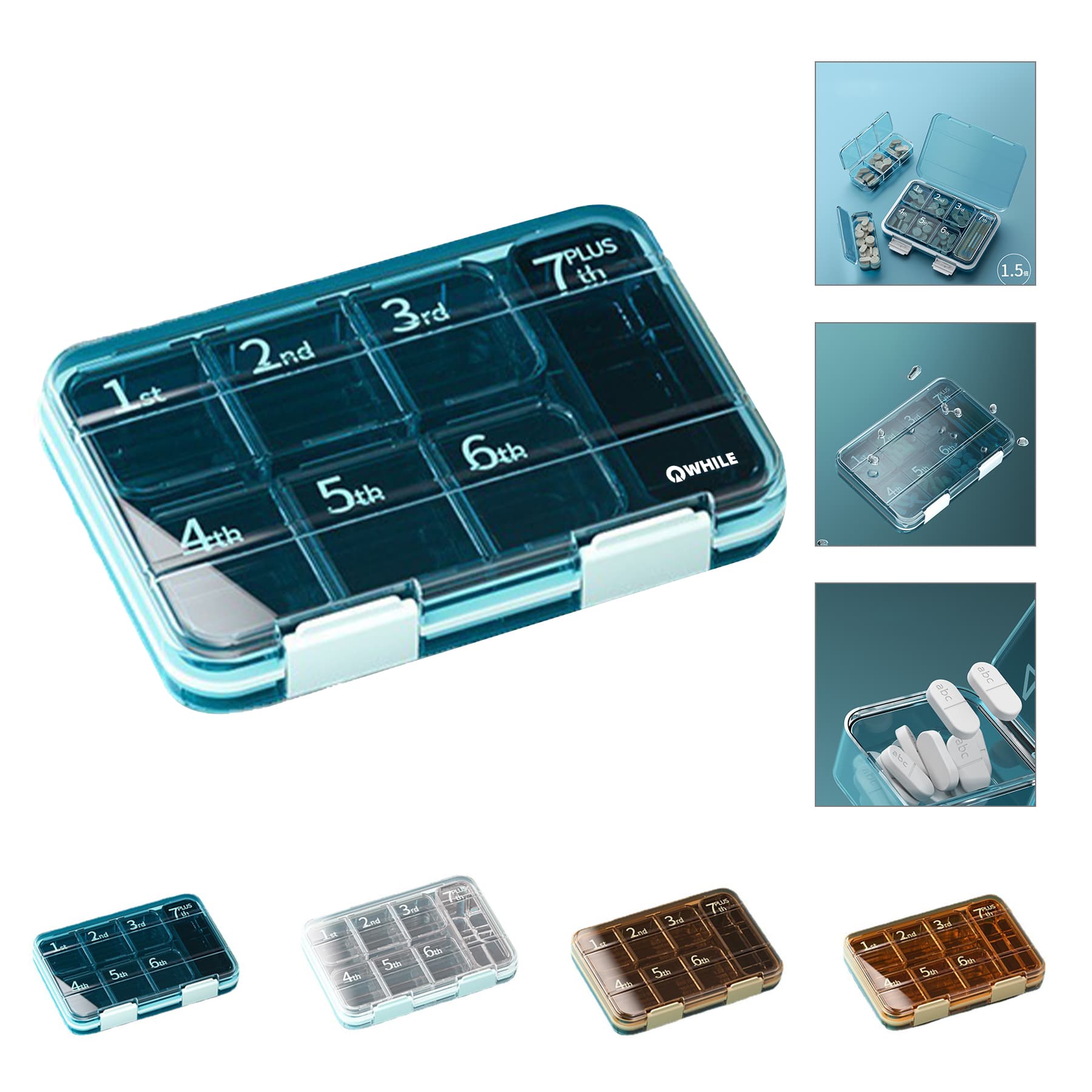 Weekly Travel Pill Box