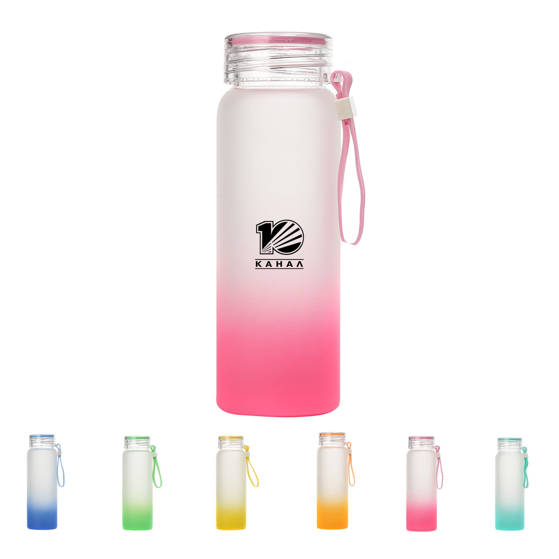 Frosted Straight Sublimation Glass Cup with Lid