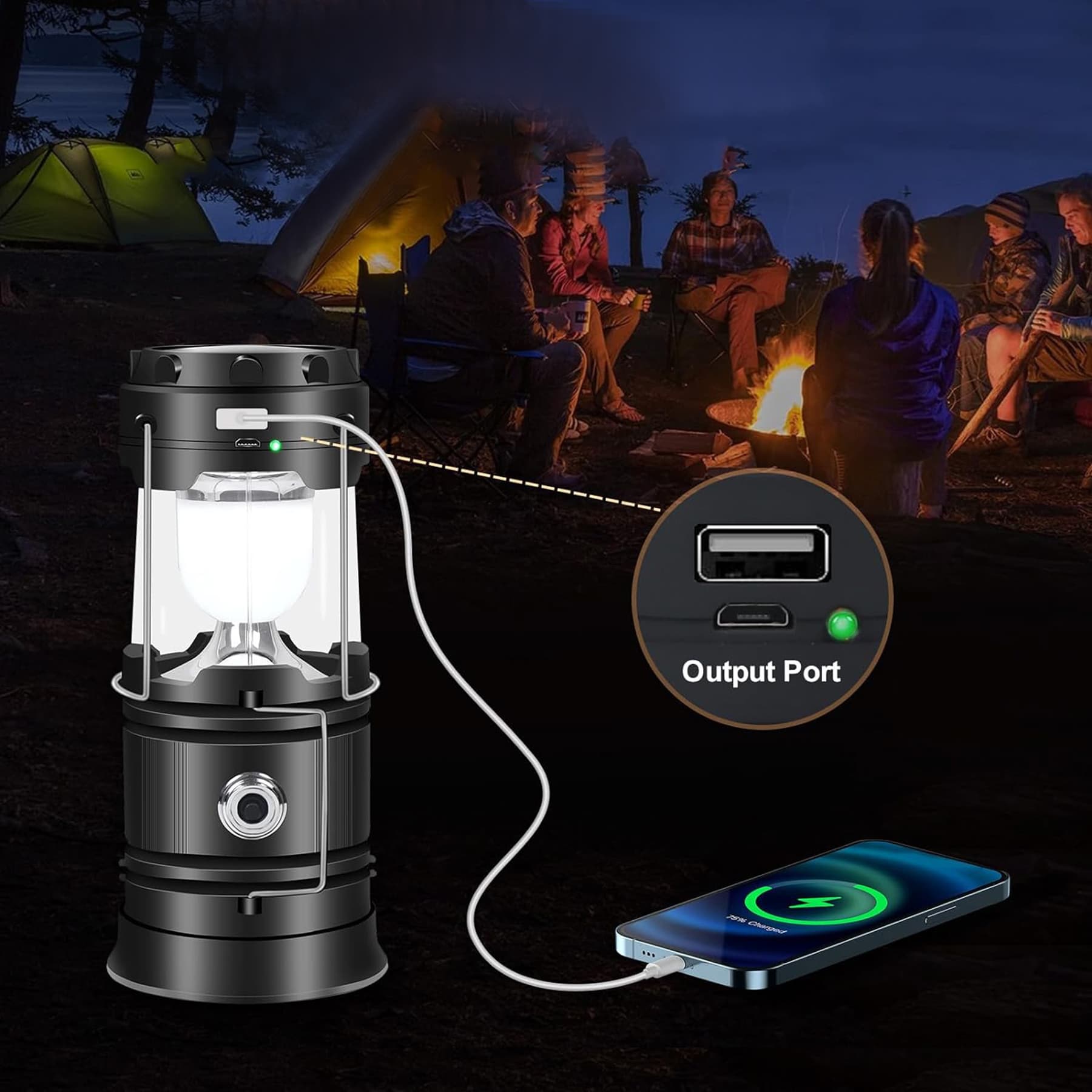 Rechargeable Camping Led Flashlight Lamp