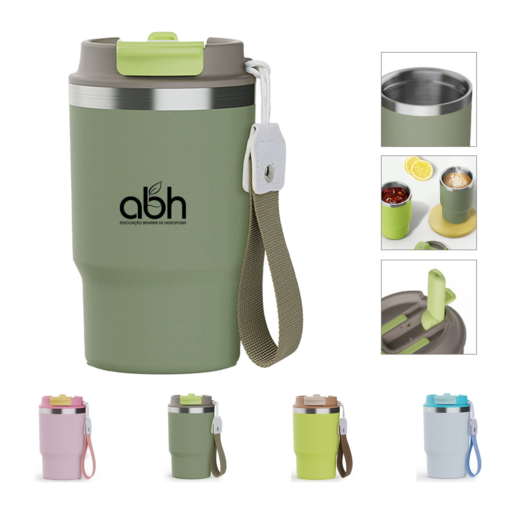16oz Stainless Steel Tumbler Vacuum Insulated Travel Mug Cup