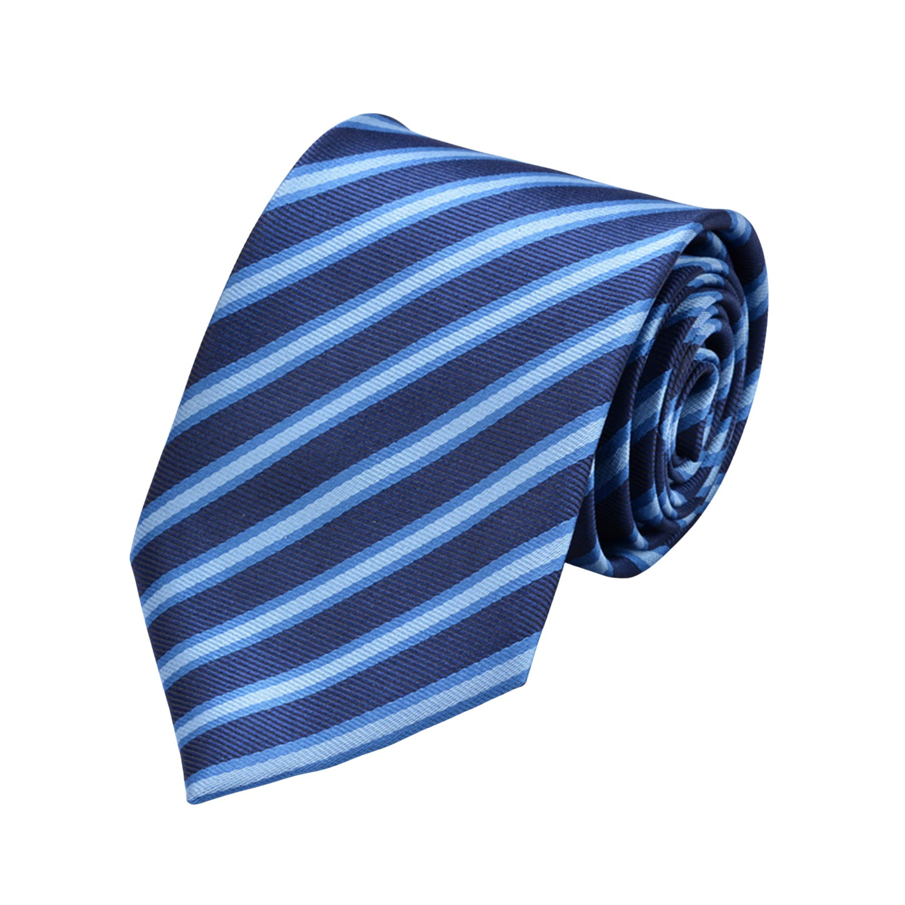 Blue White Striped Business Style Necktie