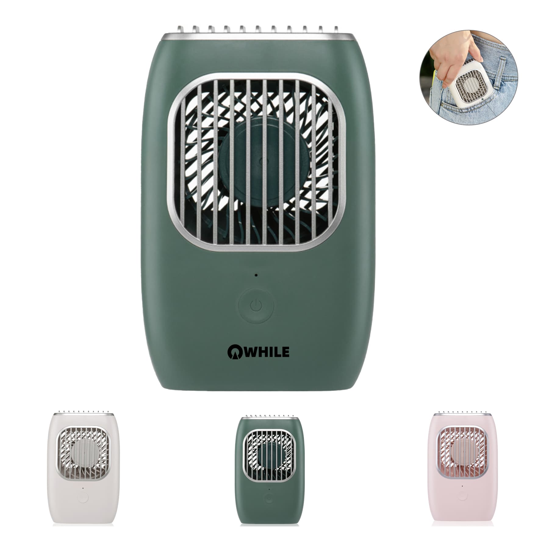 Custom Mini Silent Portable Rechargeable Hanging Neck Fan