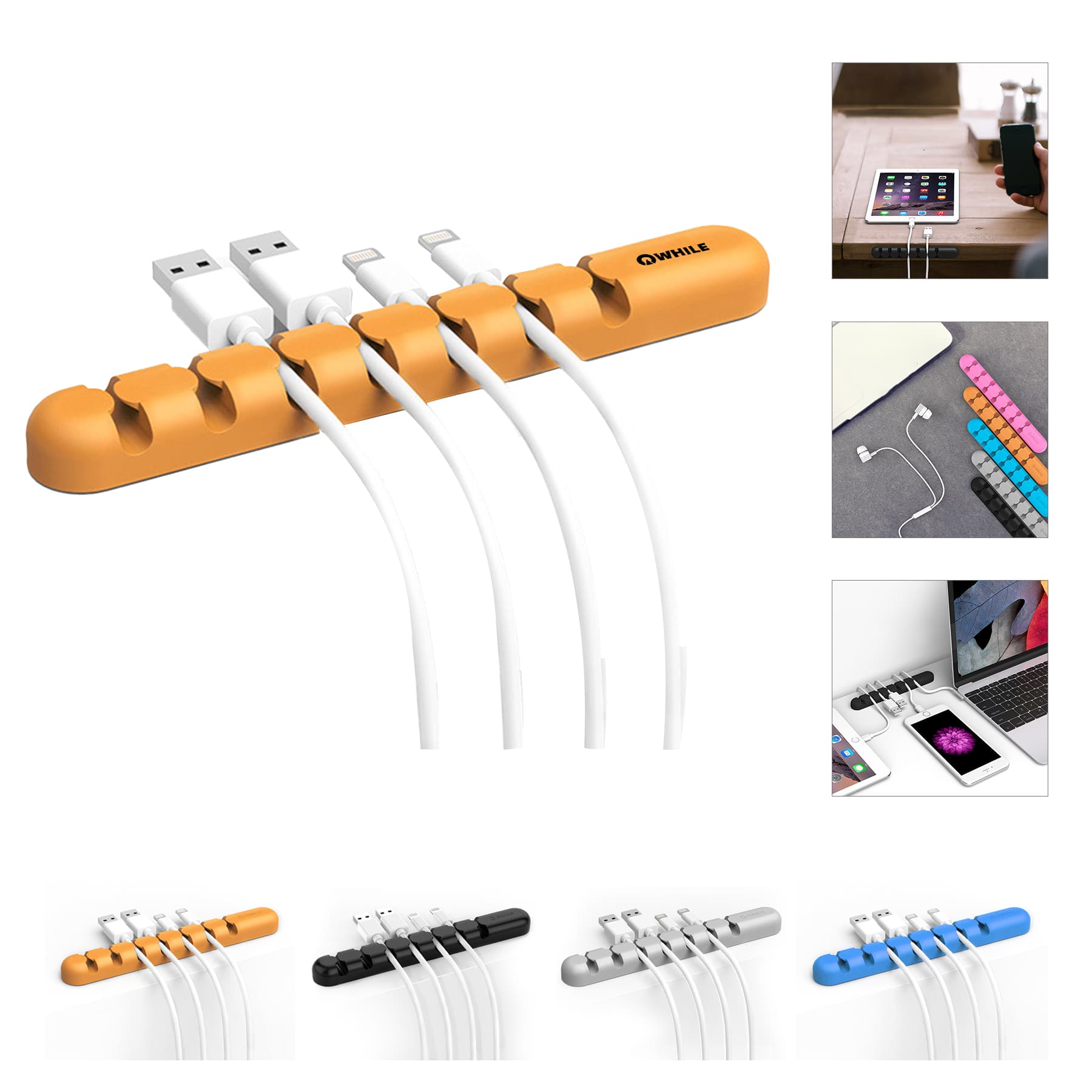 Portable USB Cable Holder Catch Organizer