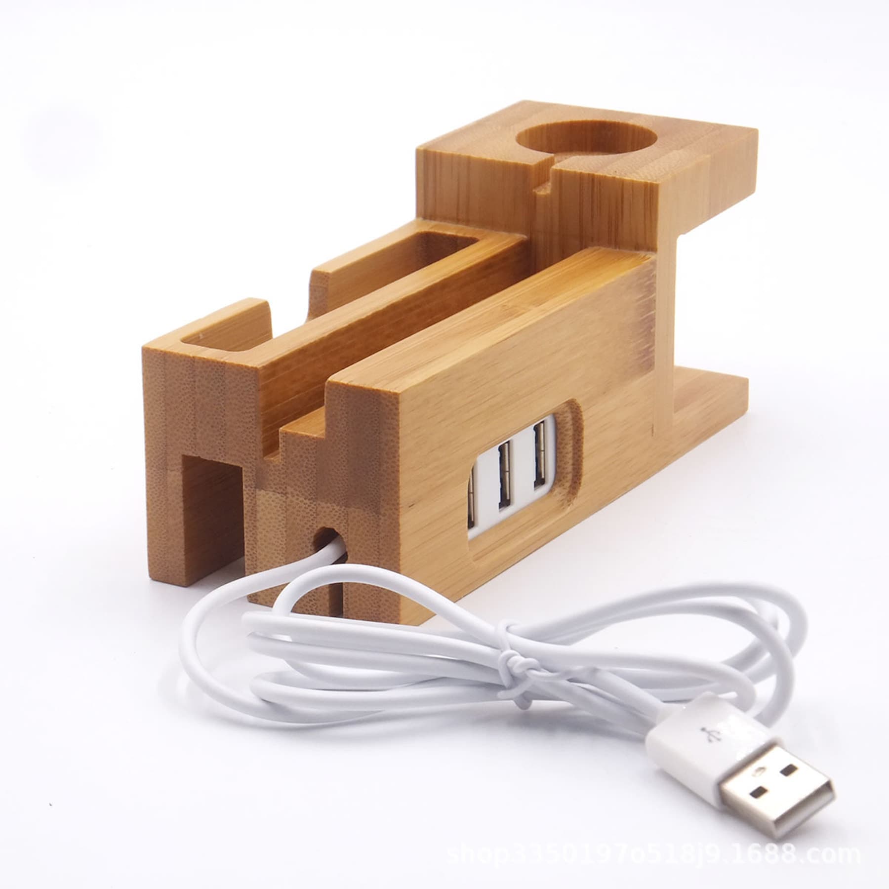 Bamboo Charging Station for Multiple Devices
