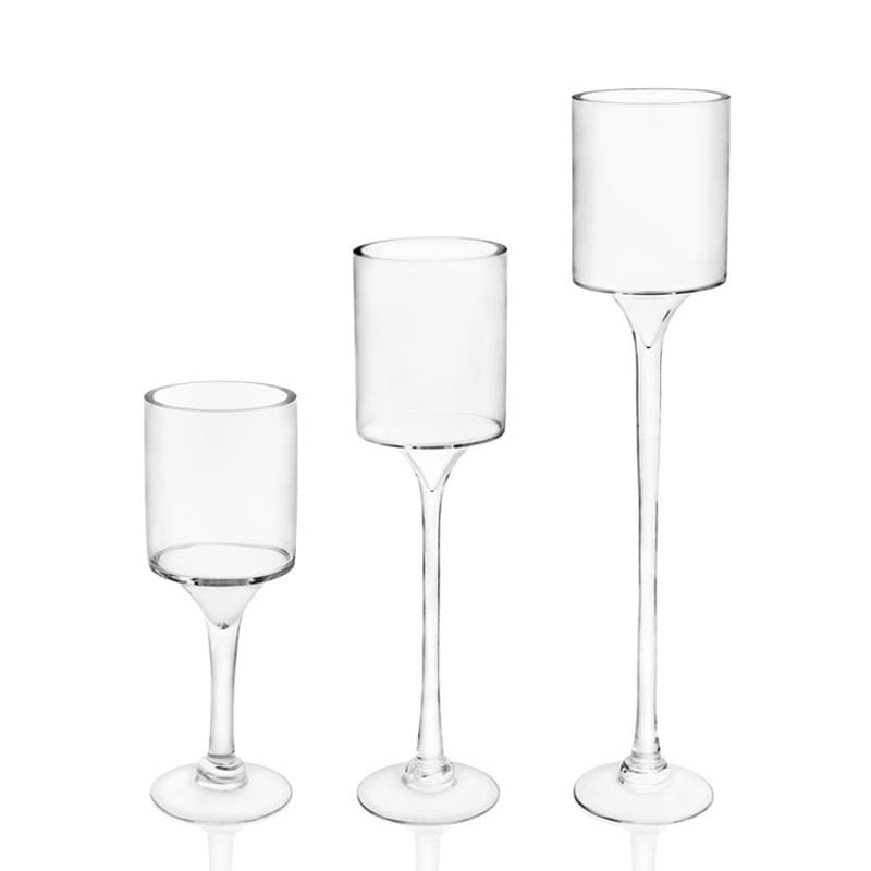Glass Pillar Candle Holder