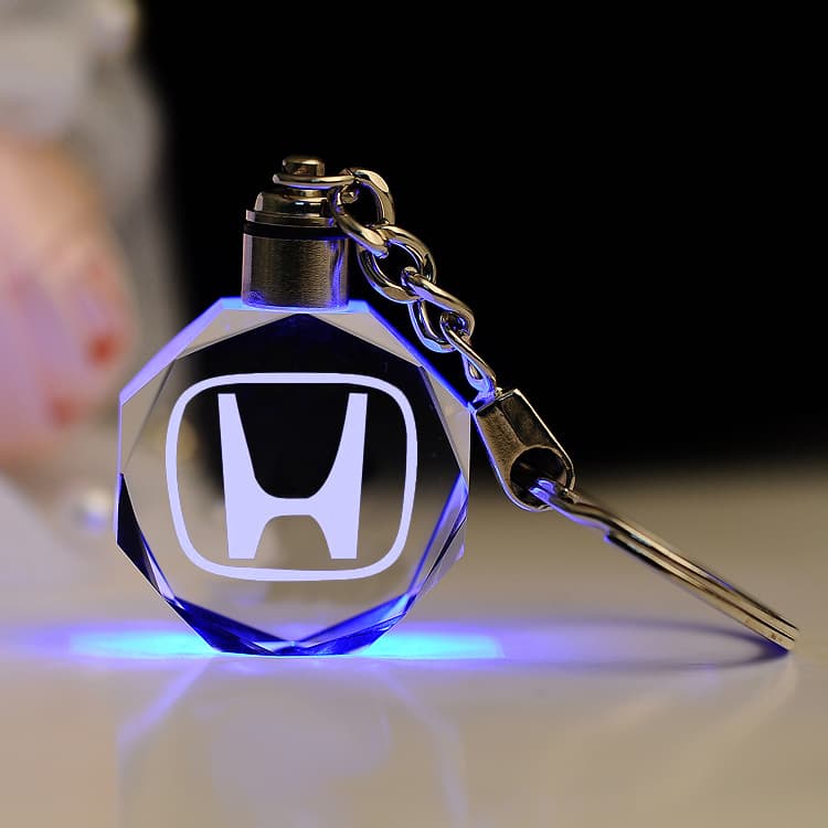 LED Light Crystal Key Chain