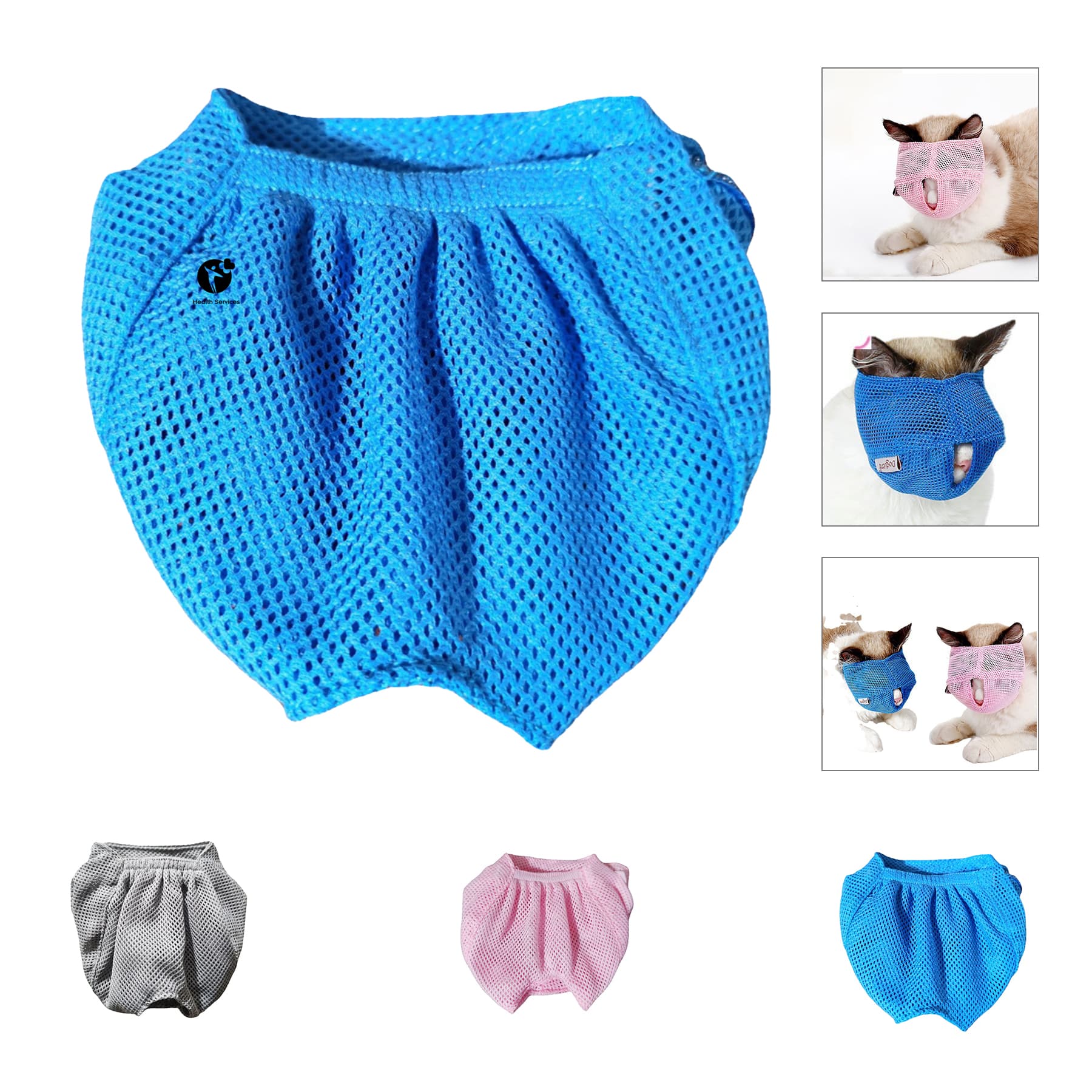 Breathable Mesh Cat Muzzle Anti Bite/Meow Mask