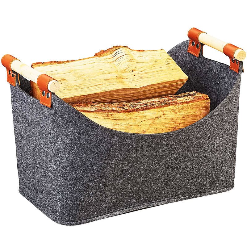 Felt Firewood Tote Bag