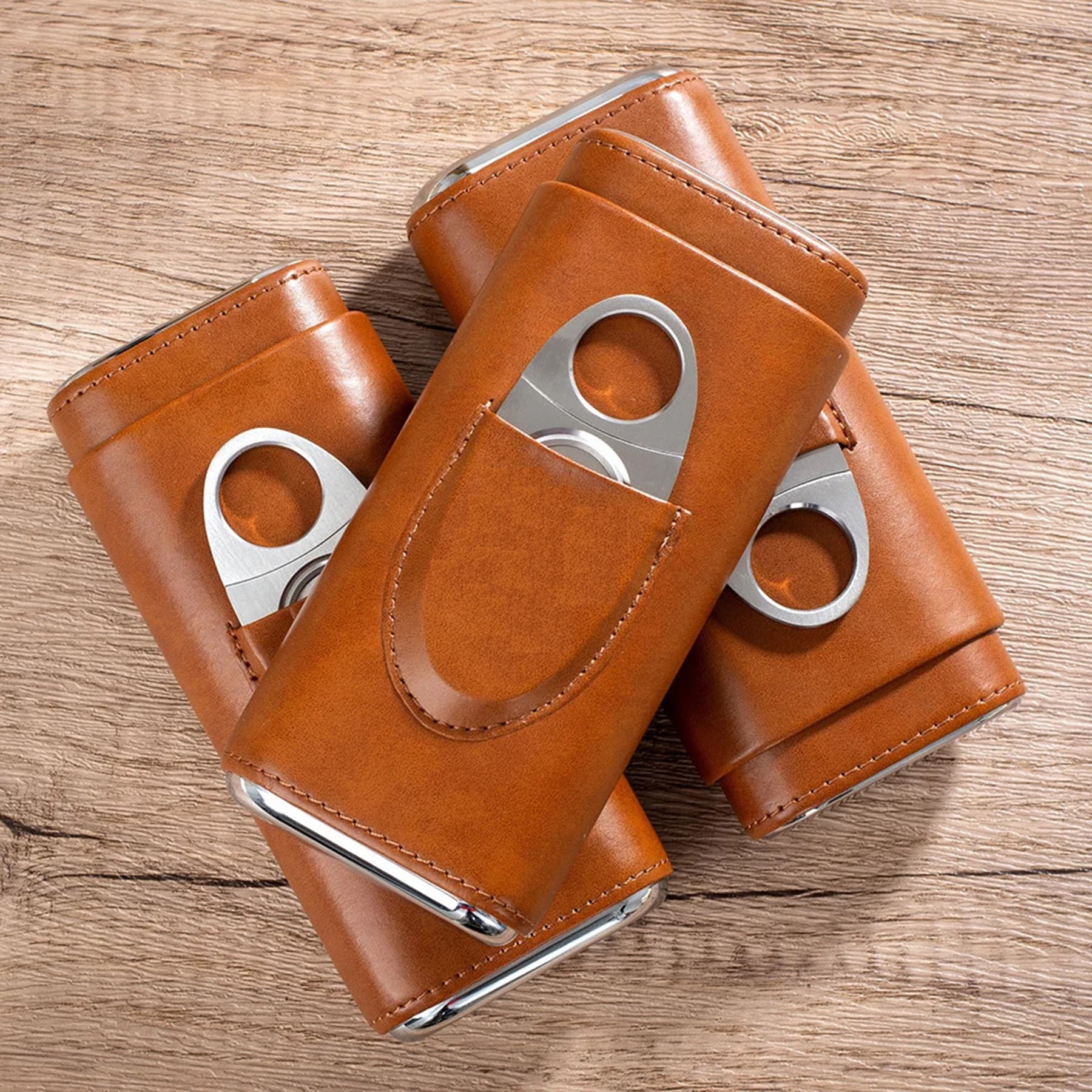 Portable Cigar Box with Cutter