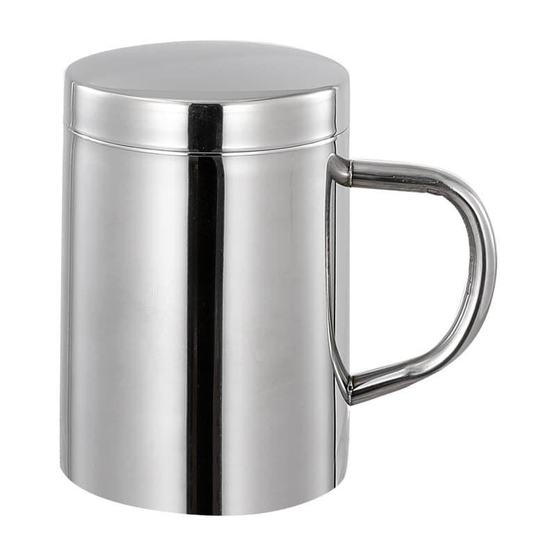 Stainless Steel Coffee Mug With Lid And Handle
