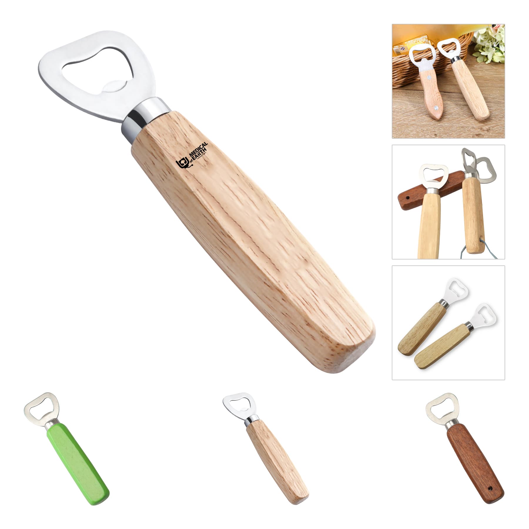 Wooden Classic Corkscrew Bottle Opener