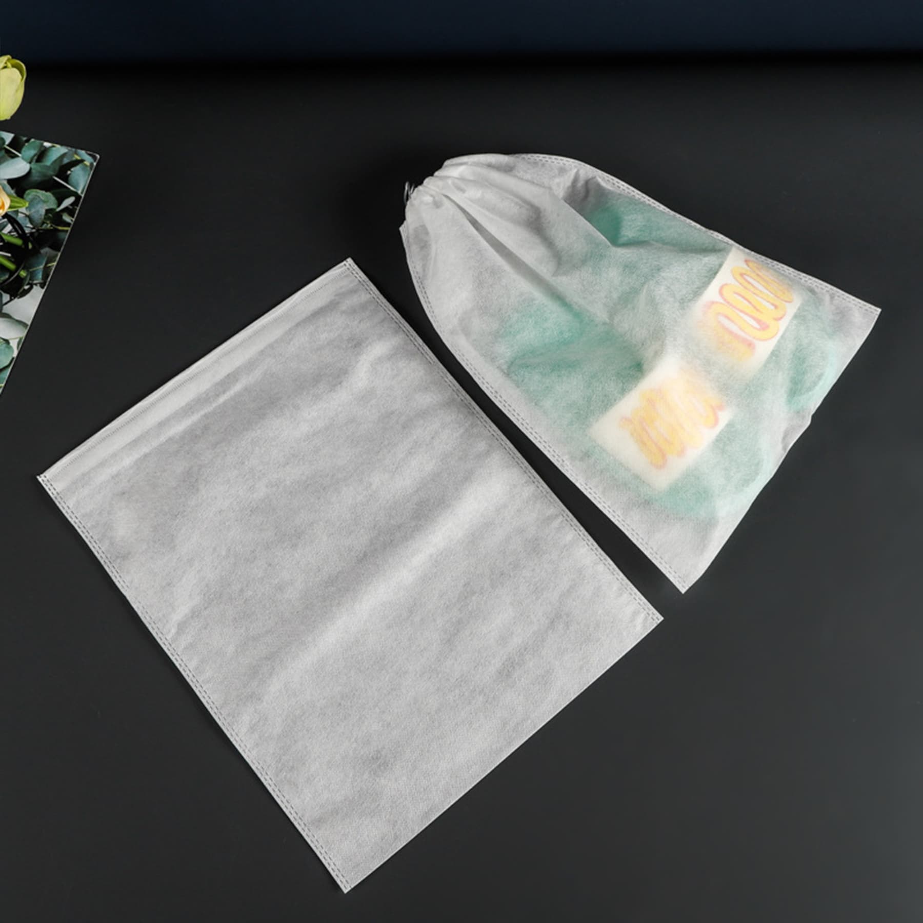 Non Woven Travel Dust Proof Shoe Bag