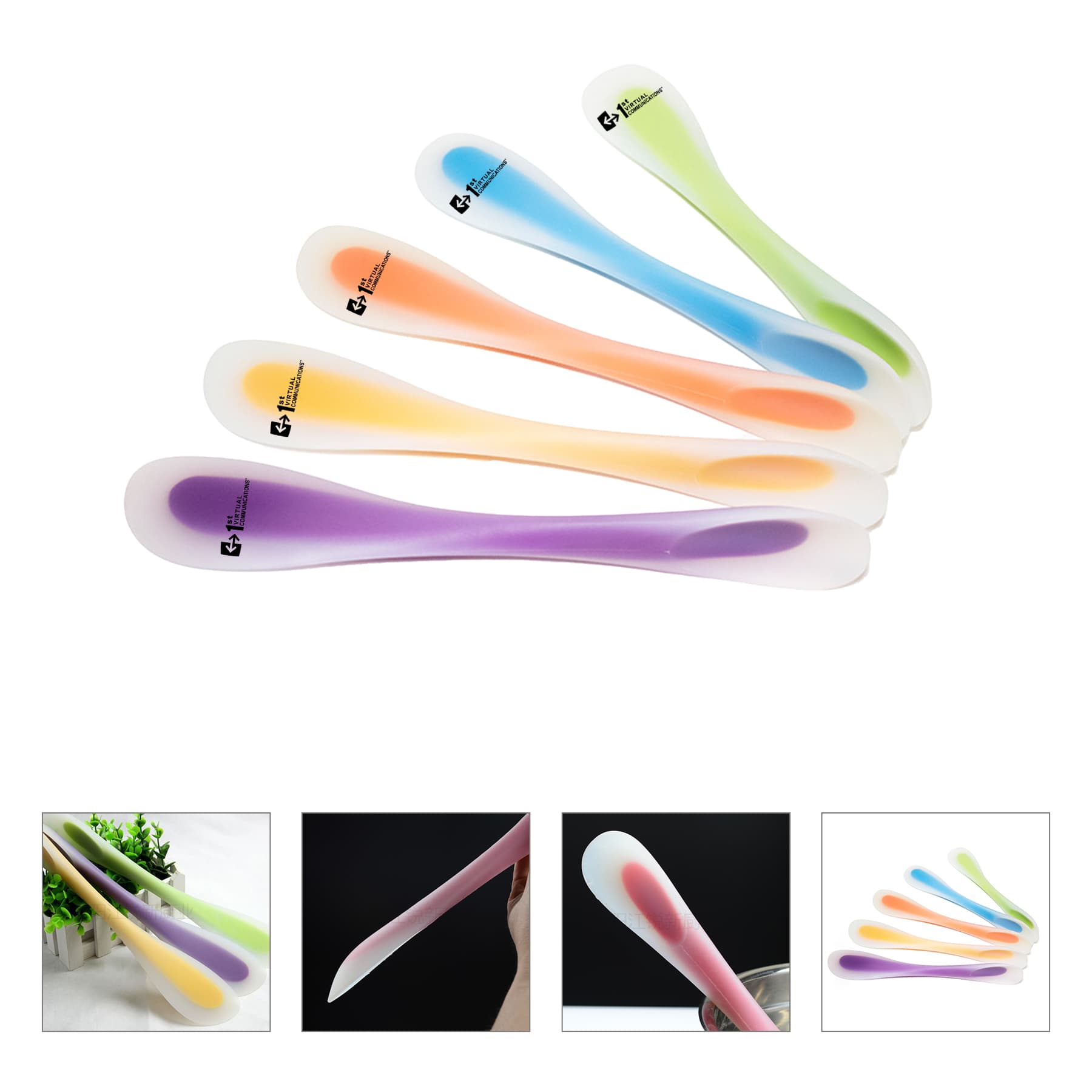 2 in 1 Silicone Oil Brush Scraper Spoon