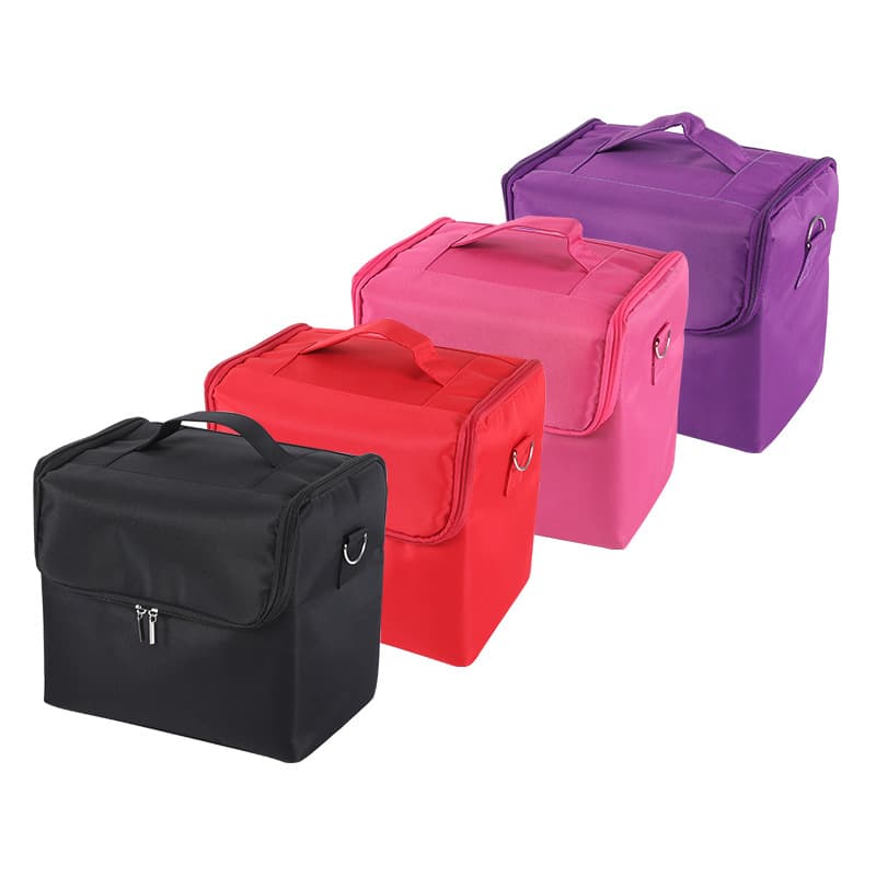 Black Travel Makeup Bag Storage Box For Women