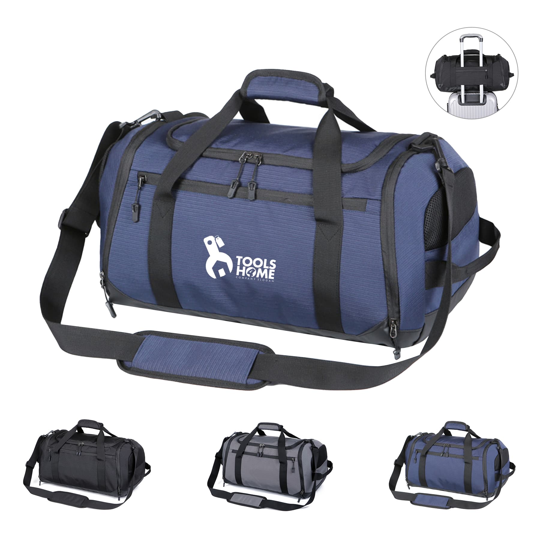 Classic Travel Duffel Bag with Shoes Compartment