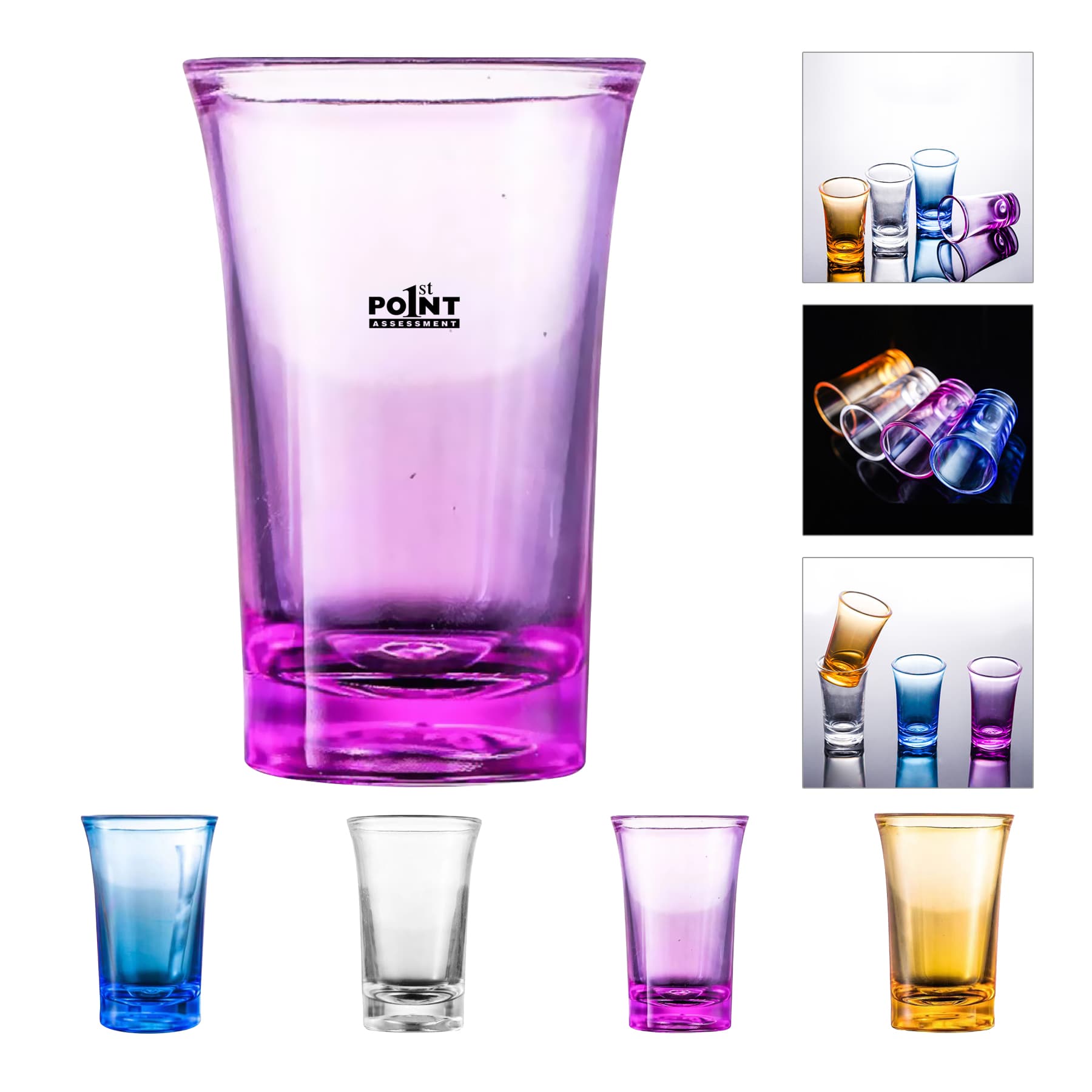1.2Oz Acrylic Colorful Shot Glasses