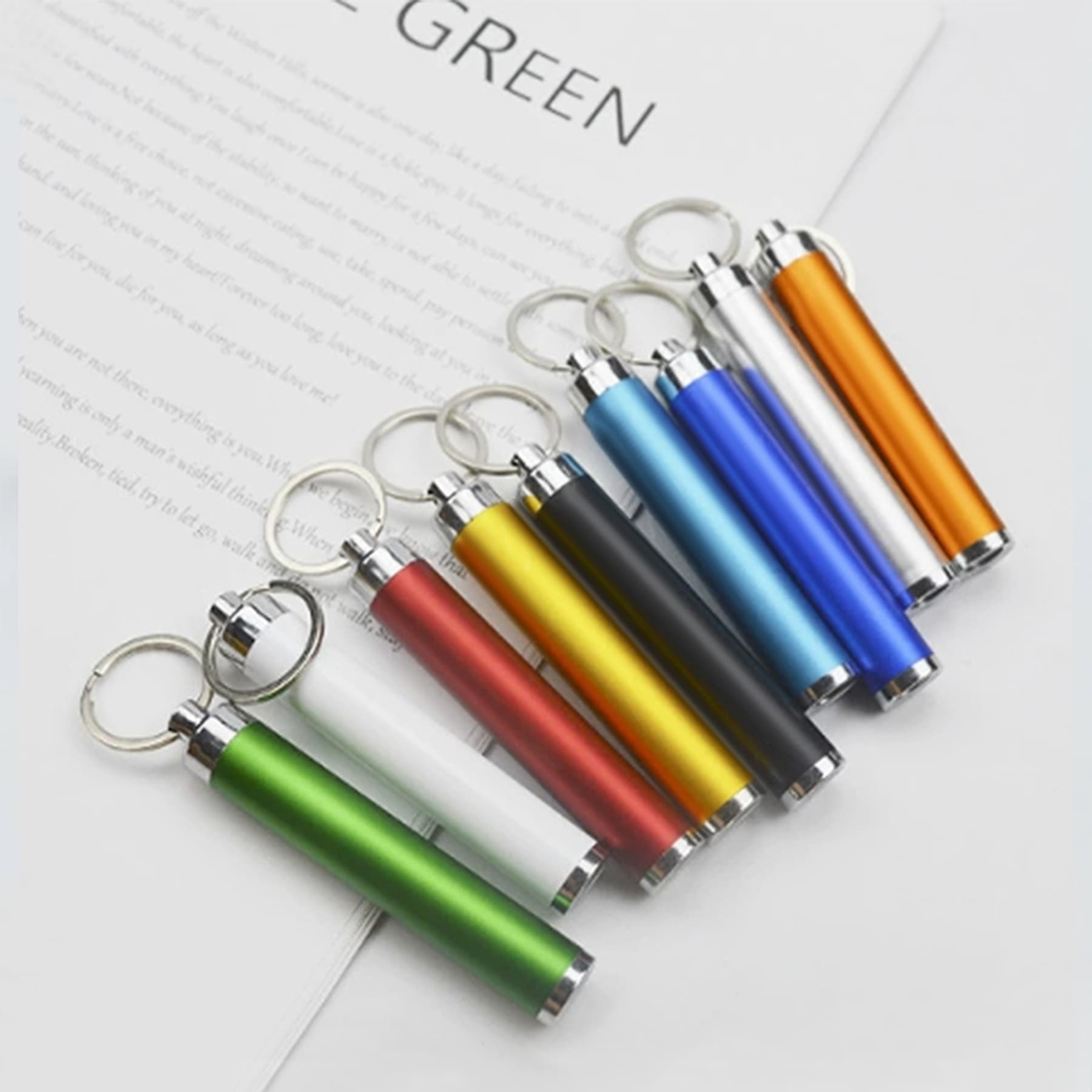 LED Cylinder Flashlight Keyring
