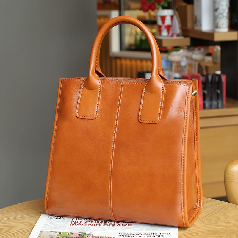 Vegan Leather Simple Vintage Shoulder Retro Handbag
