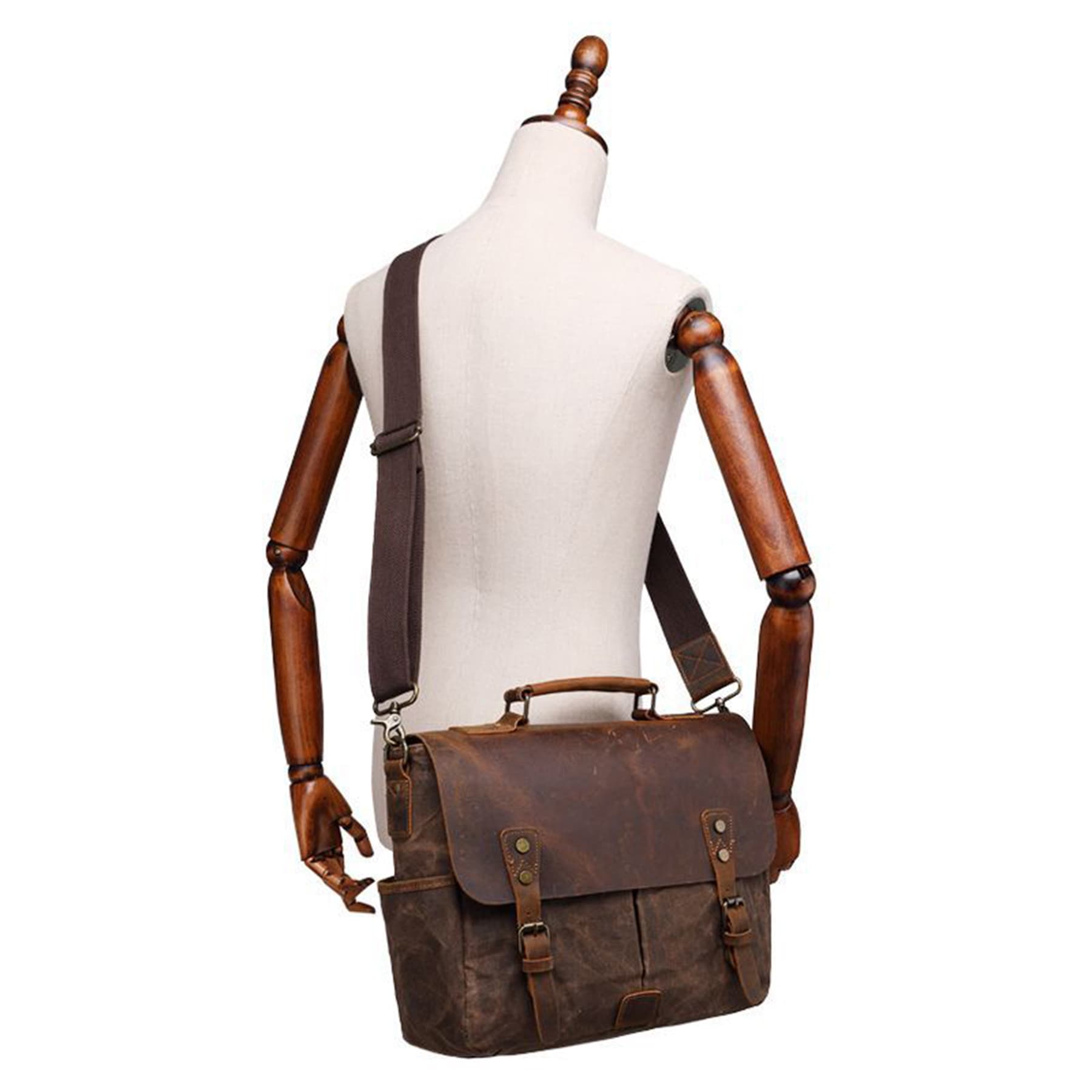 Simple retro crazy horse leather bag