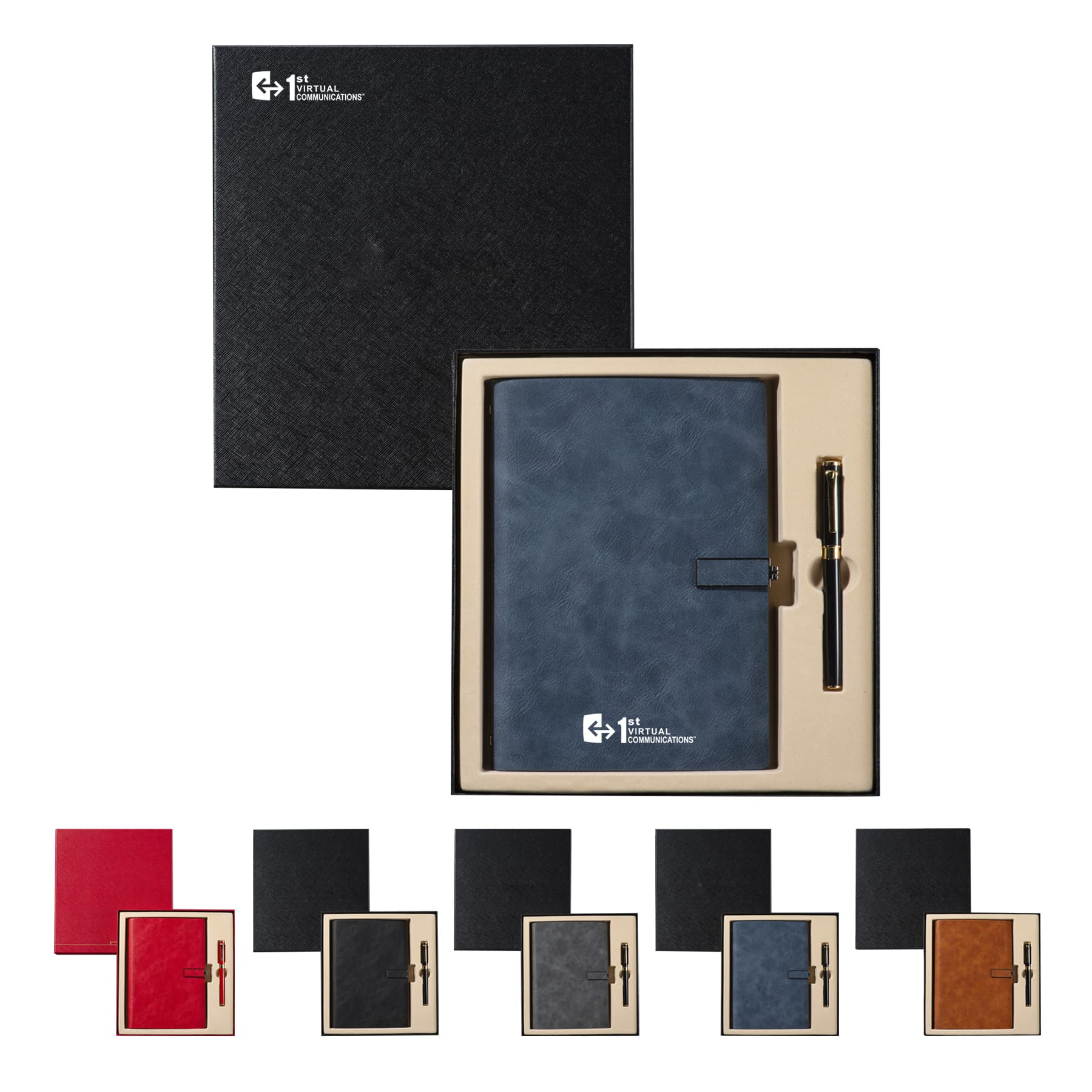 Hardcover Leather A5 Notebook With Deluxe Pen Gift Box