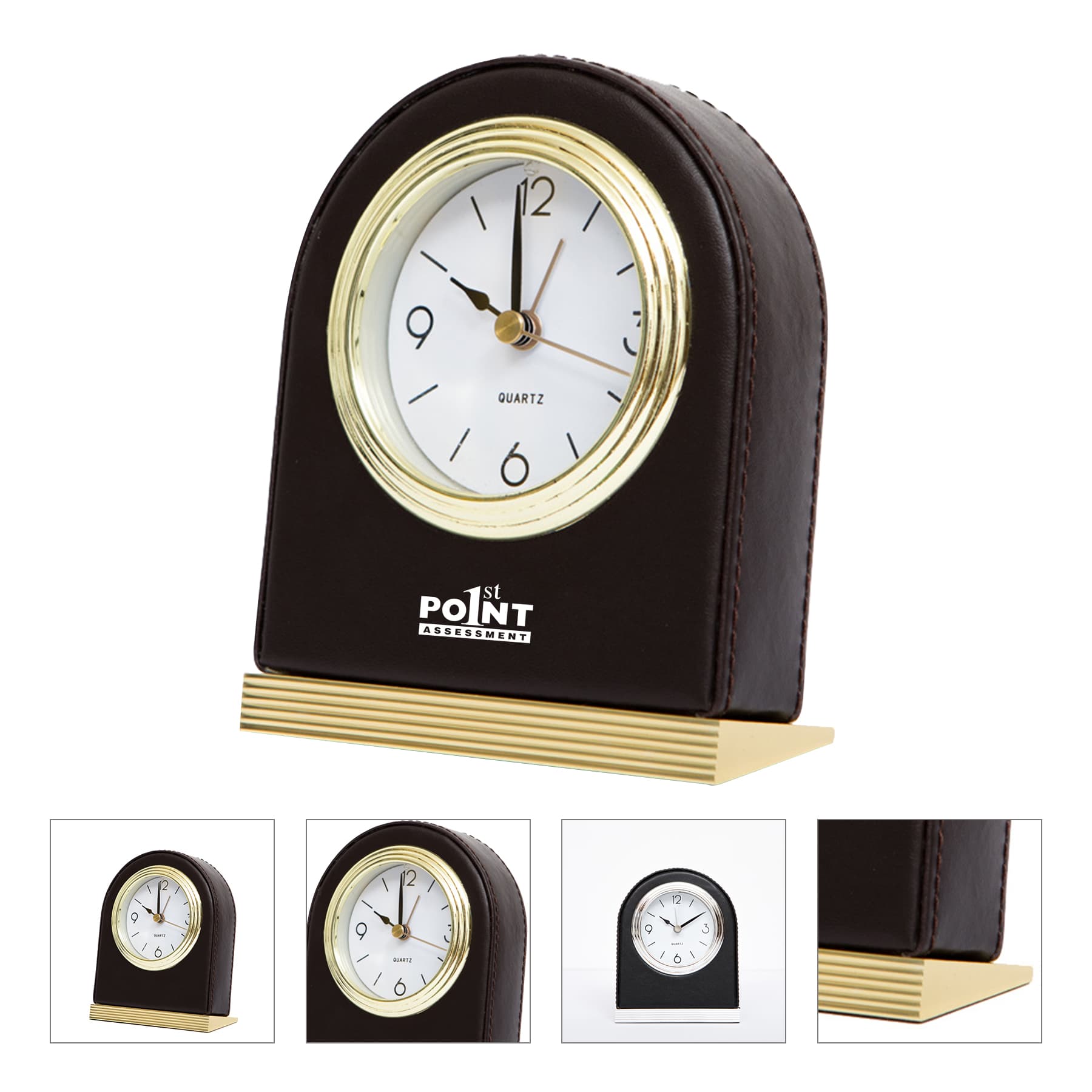 Leather High-end Hotel Living Room Personalized Desk Clock
