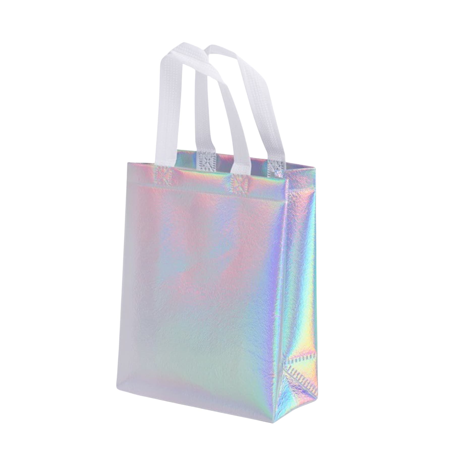 Colorful Laser Long Handle Non-woven Tote Bag