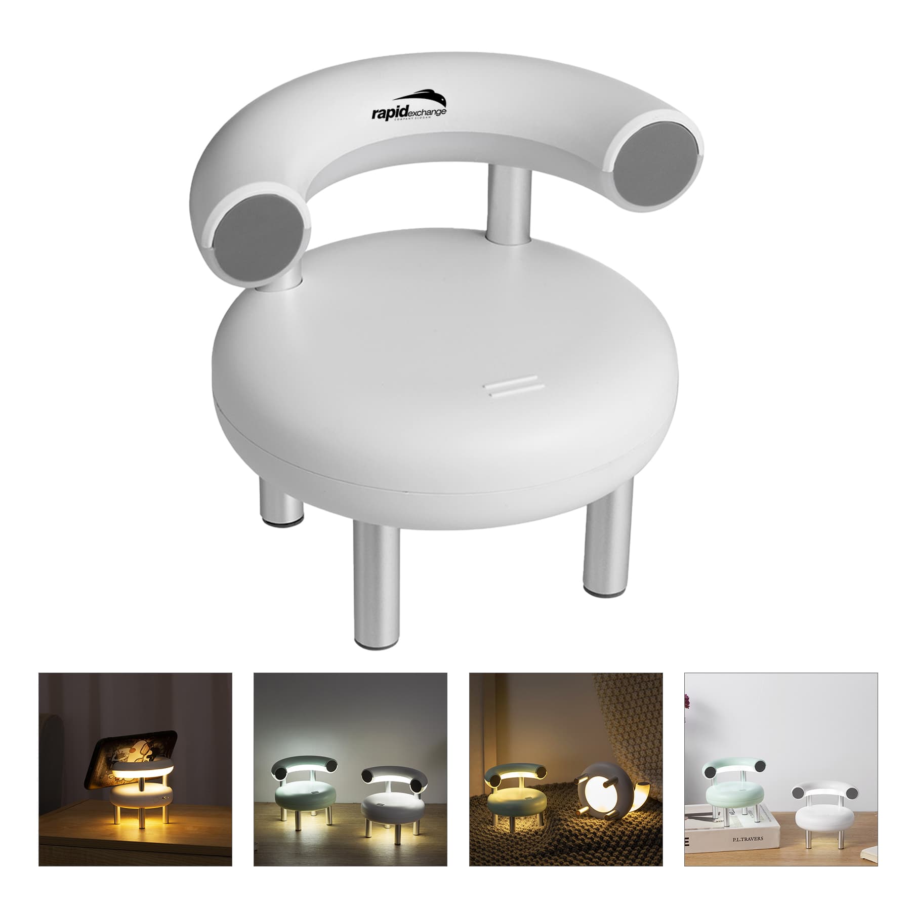 Rechargeable Chair Shaped Night Light with Phone Stand