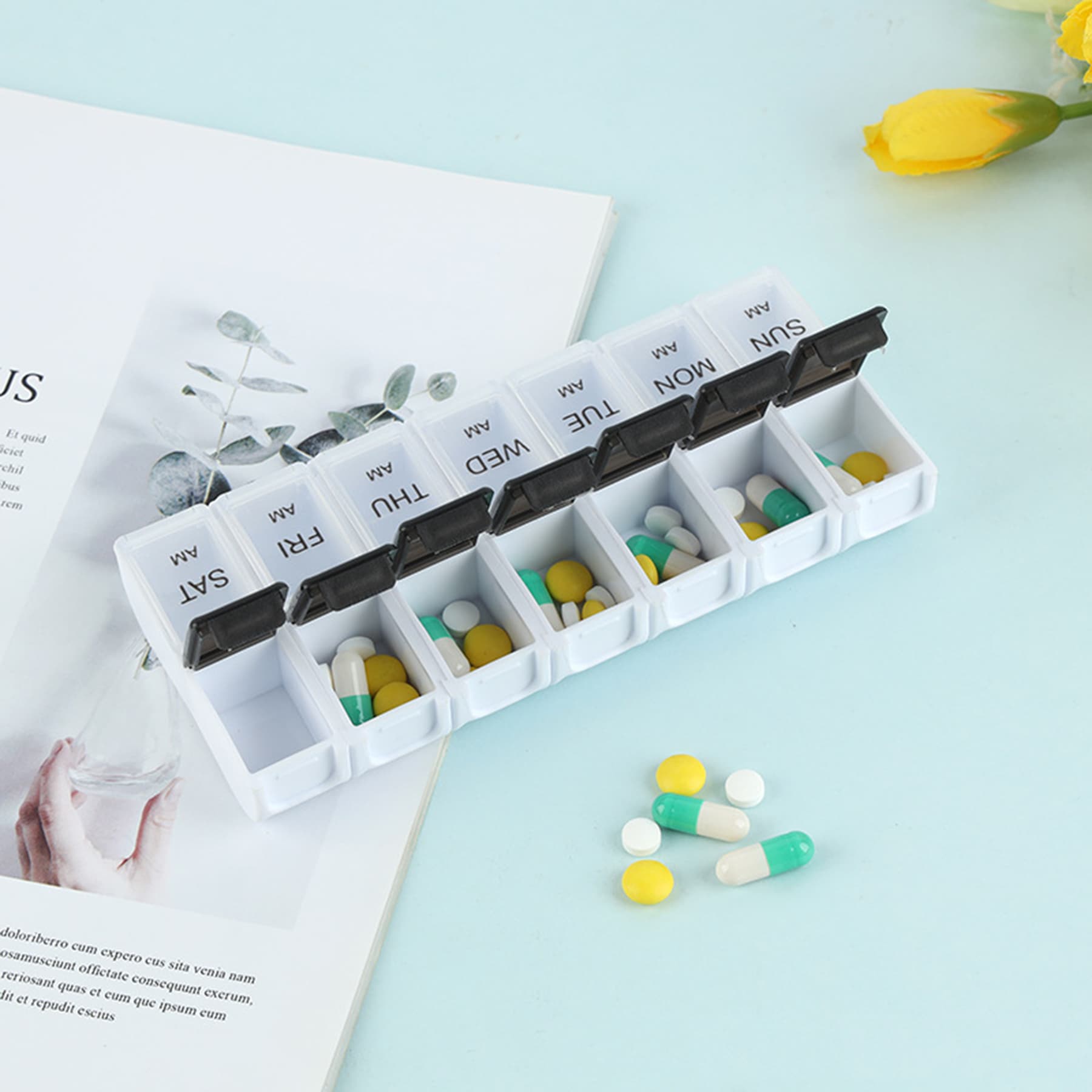 7 Day Pill Box Medicine Tablet Dispenser Organizer
